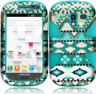 Samsung T599 Galaxy Exhibit ( Metro PCS , T Mobile ) Phone Case Accessory Green Artistic Crafty Design Dual Protection D Dynamic Tuff Extra Strong Cover with Free Gift Aplus Pouch Cell Phones & Accessories
