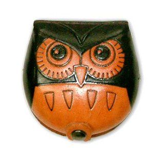 Owl Genuine Leather Animal Coin/Change Case/Purse/Holder *VANCA* Handmade in Japan: Arts, Crafts & Sewing