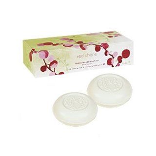 Thymes Triple Milled Soap, 2 Round Bars, Red Cherie  Bath Soaps  Beauty