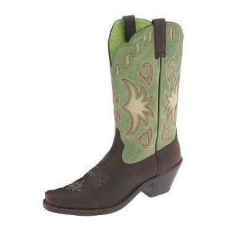 Women's Ariat 12" Manzanita Western Boots, COCOA/LIMETTA, 5.5: Shoes