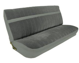 Acme U1002 G628HR Front Charcoal Vinyl Bench Seat Upholstery with Silver Regal Velour Pleated Inserts: Automotive