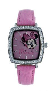 Disney #MIN629 Women's Minnie Mouse Pink Scale Leather Watch: Watches