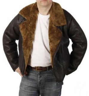 Simons Leather Men's Cross Over Sheepskin Flying Jacket at  Mens Clothing store: Leather Outerwear Jackets