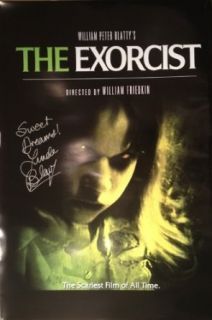 THE EXORCIST 27'x40' Movie Poster Signed Autographed LINDA BLAIR Auto w/ COA: Entertainment Collectibles