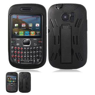 Huawei M636 Pinnacle II Black And Black Hardcore Kickstand Case: Cell Phones & Accessories