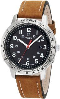 Timex Men's T2N636 Weekender Sport Brown Nubuck Leather Strap Watch: Timex: Watches