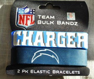 San Diego Chargers Big Logo NFL extra wide Bulky Bandz Bracelet 2 pack *NEW*: Everything Else