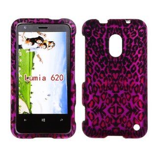 2D Hotpink Tiger Nokia Lumia 620 Case Cover Hard Case Snap on Cases Rubberized Touch Protector Faceplates: Cell Phones & Accessories