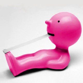 Propaganda Mr. P Tape Dispenser   Pink : Clear Tape Dispensers : Office Products