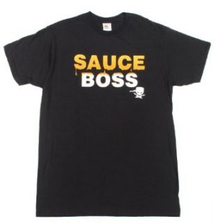 Epic Meal Time Sauce Boss Slim Fit T Shirt YouTube Video Cooking Show (Small): Novelty T Shirts: Clothing