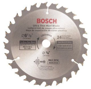 Bosch CBCL624A 6 1/2 Inch 24 Tooth ATB General Purpose Saw Blade with 5/8 Inch Arbor   Circular Saw Blades  