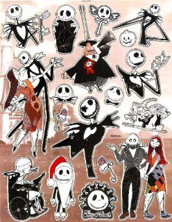 Nightmare Before Christmas Jack Sally Disney Sticker Sheet PM354: Everything Else