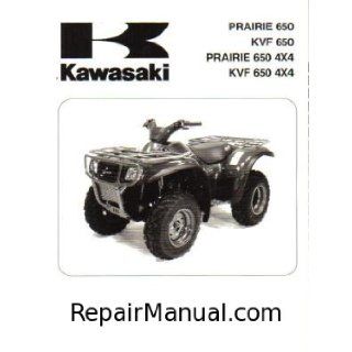 2002 2003 Kawasaki Prairie 650 KVF 650 Prairie 650 4x4 ATV Service Manual: Kawasaki Heavy Equipment: Books