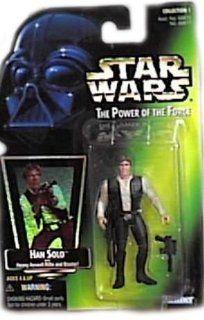 Star Wars Power of the Force Hologram Green Card Han Solo with Heavy Assault Rifle and Blaster: Toys & Games