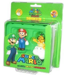 Nintendo Super Mario Bros. Collector Tin Mario and Lakitu Figure Set GH332: Toys & Games