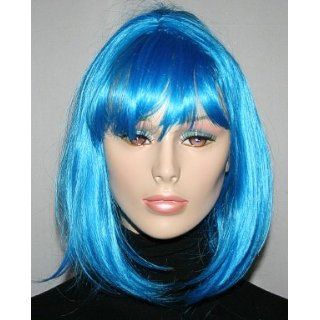 Blue Bouffant Adult Costume Wig: Clothing