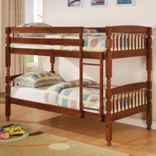 Creekside Twin over Twin Bunk Bed with Built In Ladder Finish Medium Pine Furniture & Decor