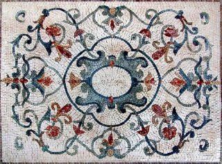 38x52" Geometric Marble Mosaic Stone Art Tile