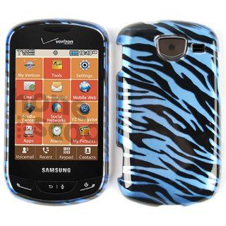 CELL PHONE CASE COVER FOR SAMSUNG BRIGHTSIDE U380 TRANS BLUE ZEBRA PRINT Cell Phones & Accessories