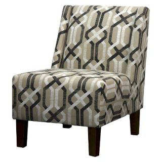 Skyline Armless: Upholstered Chair: Hayden Armless Chair   Multi Neutral Geo