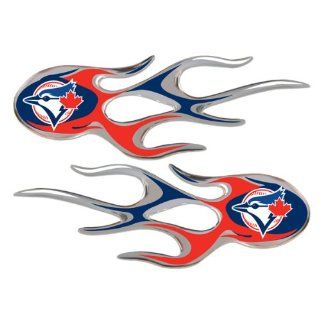 Toronto Blue Jays MLB Micro Flames Auto Decal 2 Pack for Car Truck Motorcycle Bike Mailbox Locker Sticker Baseball Licensed Team Logo : Automotive Decals : Sports & Outdoors