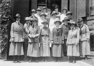 1918 photo GIRL SCOUTS. NATIONAL AND LOCAL OFFICERS, LEFT, MRS. JAMES STORROW c6  
