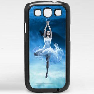 Girl Ballerina Dancing Under Blue Water with Pretty White Dress Phone Case Samsung Galaxy S3 I9300 Case: Everything Else