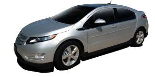 Painted Body Side Moldings for 2011 2012 Chevy Volt (Blade Silver Metallic 17U/WA636R): Automotive