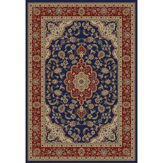 Medallion Traditional Navy Area Rug (7 10 X 9 10)