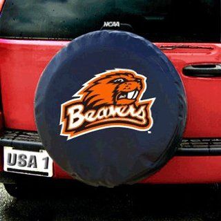 Oregon State Beavers NCAA Spare Tire Cover (Standard) (Black)  Sports Fan Tire And Wheel Covers  Sports & Outdoors