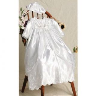 Baby Girls White Jacket Christening Baptism Gown 3pc. Set 18 24M: Angels Garment: Clothing
