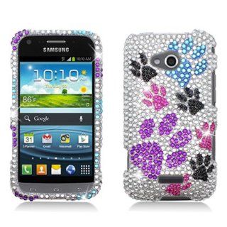 Aimo SAML300PCLDI668 Dazzling Diamond Bling Case for Samsung Galaxy Victory 4G LTE L300   Retail Packaging   Colorful Paws: Cell Phones & Accessories