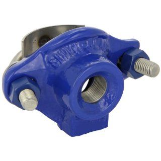 Smith Blair Ductile Iron Saddle Clamp, Stainless Steel Single Strap, 2" Pipe Size, 3/4" NPT Female Outlet: Industrial Pipe Fittings: Industrial & Scientific