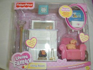 Fisher Price Loving Family Sweet Sounds Dollhouse Living Room with Bonus Feature!: Toys & Games