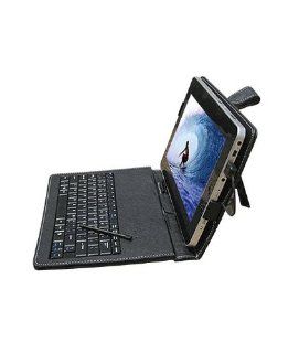 10.2" Synthetic Leather Case with Keyboard and Stylus Pen for ePad and aPad (Black): Computers & Accessories