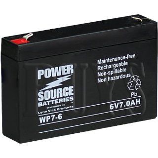 WP7 6 Sealed AGM 6v 7ah Battery replaces PS 670, UB670, SLA7 6, NP7 6, BP7 6, PE6V7.2, RB670, CA670, 6CE7.5, GP670, GP672, ES7 6, ERB 0606, CF 6V7, ELK 0675, ELB 0607, ELB0607, SLA0925, BSL0925, LC R067R2P, LC R067P, LCR6V6.5P, PE6V6.5, NP6 6, WKA6 7.2F, R