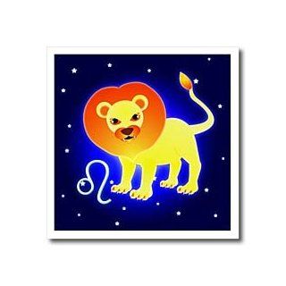 ht_28561_2 Janna Salak Designs Zodiac   Cute Astrology Leo Zodiac Sign Lion   Iron on Heat Transfers   6x6 Iron on Heat Transfer for White Material: Patio, Lawn & Garden