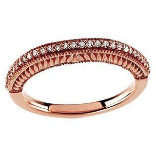 Rose gold   Semi mount Engagement Ring or Band, No Center Stone Included: Jewelry