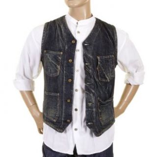 Sugar Cane Fiction Romance hard wash denim 30s model waistcoat SC12242H CANE1219 at  Mens Clothing store: Fashion Vests