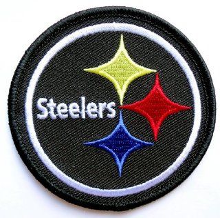 PITTSBURGH STEELERS NFL EMBROIDERED PATCH 3 inches (Black): Everything Else