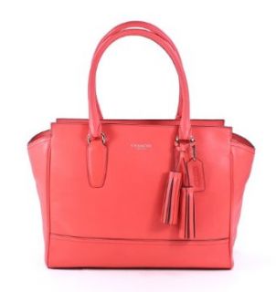 Coach Legacy Leather Medium Candace Carryall Bag 24201 Bright Coral Orange: Shoes