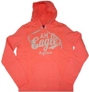 American Eagle Womens Hooded Sweat Jacket Hoodie Coral, Medium at  Womens Clothing store