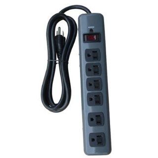 Master Electrician PS 649F 3 6 Outlet Surge Strip, Black   Power Strips And Multi Outlets  