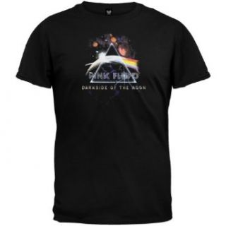 Pink Floyd   Mens Prism Planets Small Print T shirt Large Black Clothing