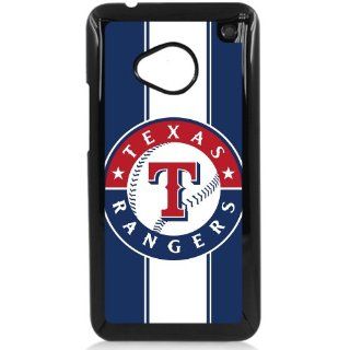 MLB Major League Baseball Texas Rangers HTC One M7 Hard Plastic Black or White case (Black): Cell Phones & Accessories