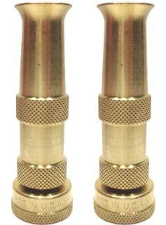 Hose Nozzle High Pressure for Car or Garden   Solid Brass Fittings   Made in USA   Set of 2 Nozzles   Lifetime Guarantee   Adjustable Water Sprayer From Spray to Jet   Heavy Duty   Fits Standard Hoses   Includes Free Gardening Secret How to E book : Patio,