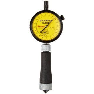 Starrett 683M 2Z Millimeter Reading Internal Chamfer Gauge With Yellow Dial, 0 90 Degree Angle, 0 12.7mm Range: Industrial & Scientific