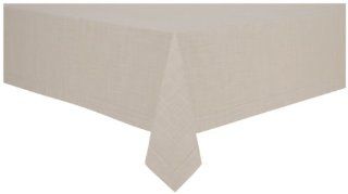 Kaf Home Fete Rustic 70 by 90 Inch Tablecloth, Flax  