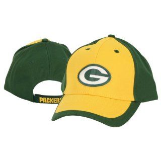 Green Bay Packers 2 Tone "Surround" Adjustable Baseball Hat (One Size Fits Most Ages 13+)   Green / Yellow : Sports Fan Baseball Caps : Sports & Outdoors