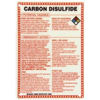 Brady 48855 Premium Fiberglass Hazardous Material Sign, 10" X 7", Legend "Carbon Disulfide": Industrial Warning Signs: Industrial & Scientific